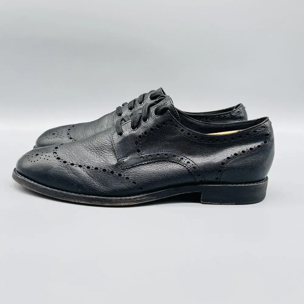 Cole Haan Shoes Mens 10 Black Grand 360 Wingtip Oxford Dress Casual Comfort